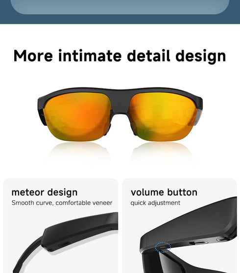 Bluetooth Audio Sunglasses Polarized Blue Light Filter Smart Glasses For Men And Women...