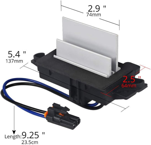 AC Blower Motor Resistor Compatible with 2003-2007 Chevy Silverado Suburban Tahoe GMC Envoy Sierra Yukon Cadillac Escalade Replacement for 15-8056...