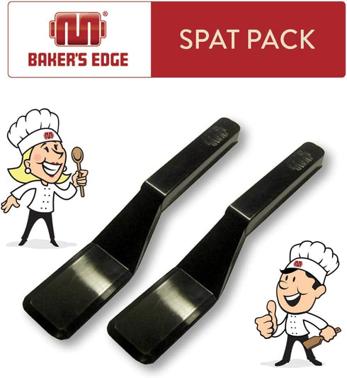 Baker's Edge Spat Pack| Custom Made Nylon Spatulas that are Non-Toxic, Food Grade, High-Heat Resistant, 100% Dishwasher Safe & Non-Stick - Set of ...