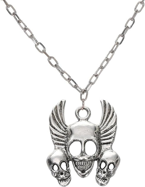 ALIMITOPIA Skull Head Charm Skeleton Bone Halloween DIY Jewelry Making Charm Pendant for Punk Necklace Bracelet Accessaries(32pcs;Silver Tone)...