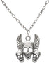 ALIMITOPIA Skull Head Charm Skeleton Bone Halloween DIY Jewelry Making Charm Pendant for Punk Necklace Bracelet Accessaries(32pcs;Silver Tone)...