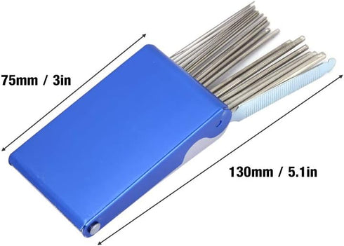 Solder Tip Cleaner Sets for Cutting Welding Tip Nozzle, Stainless Steel 21 Wires Professional Torch Tip Cleaner Set for Gas Orifices, Engine Carbu...