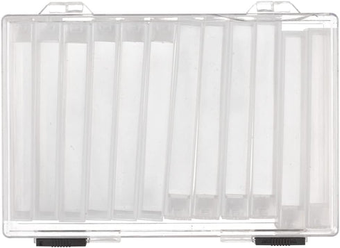 Craft County Flip Top Storage System Box | 12 Clear Plastic Organizing Containers | 6.25in x 4in x 1.4in...