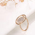Unique Circle CZ Statement Ring for Women Girls Gold Plated Cubic Zirconia Promise Engagement Geometric Rings Comfort Fit Elegant Birthday Christm...