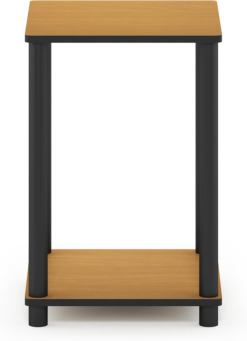 Furinno Turn-N-Tube End Table, 1-Pack, Light Cherry/Black...