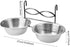 Owlike Stainless Steel Dual Hanging Food Water Bowl Feeder with Hook for Cat Pet Dog Puppy Crate Cage...