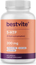 BESTVITE 5-HTP 200mg per Capsule (120 Capsules) - No Stearates - No Flow Agents - Gluten Free - Non GMO...