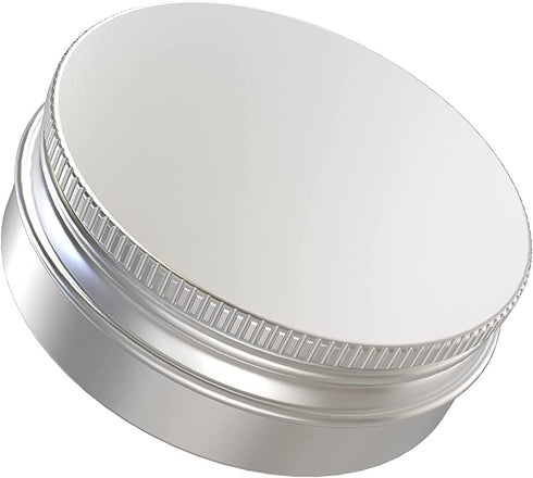 Goiio 20 Pcs 2 Ounce Aluminum Tin Jar, 60 ML Refillable Tin Container, with Screw Lid, for Storing Spices, Candies, Candles, Silver...