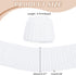 FINGERINSPIRE 5 Yards Ruffled Lace Trims Ribbon 3-1/4 Inch Wide White Polyester Chiffon Fabric Lace Pleated Gathered Fabric Ribbon for Garment Ext...