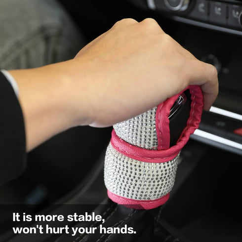 Car Shift Gear Cover,Bling Bling Auto Gear Shift Knob Cover,Crystal Car Knob Gear Stick Protector,Auto Shift Gear Cover with Crystal Glitter Bling...