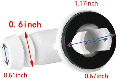 2pcs 15mm Air Conditioner Drain Hose Connector Conduct Condensate Plug Teeth Seal Elbow Fitting for Window AC Unit Mini Split Frigidaire...