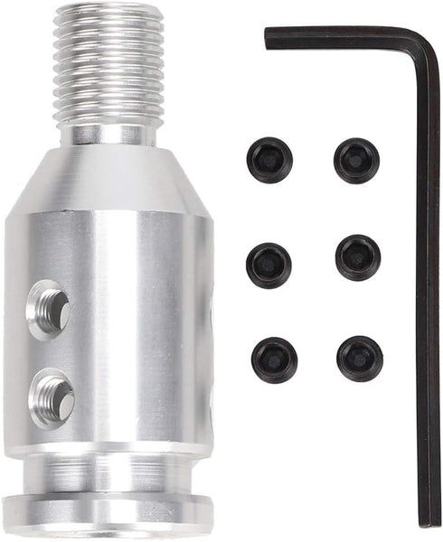 Shift Knob Adapter, Automotive Gear Manual Transmission Non Threaded Shifters Kit Universal Car Aluminum Alloy Racing Replacement Retainer with Sc...