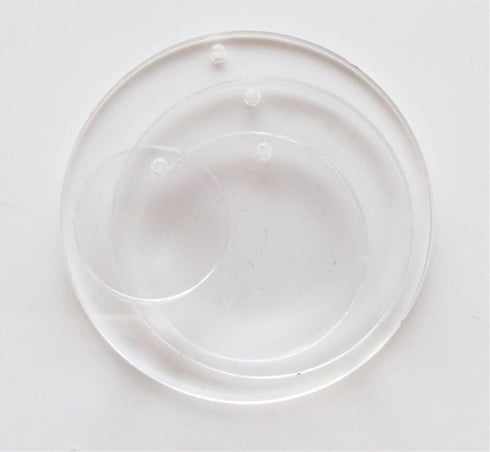 MEYA Set of 15pcs High Clear Blank Acrylic Discs,Acrylic Round Sheet with Hole 1/8" for Keychains, Jewelry DIY Crafts (Dia 2.0")...