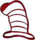 Cat in the Hat Cookie Cutter, Red, Made in USA, PR3429...