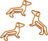 20Pcs Small paperclips Orange,Orange Cute Small Paper Clips,Dachshund Shaped Paper Clips,Cute Paperclips Bookmarks Planner Clips,Office Supplies G...