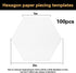 100 Count Paper Piecing Paper Paper Piecing Shapes Hexagon Paper Piecing Templates Quilting Templates for Use in Quilting, Sewing, and Craft Proje...