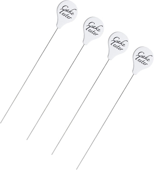 4 Pcs Stainless Steel Cake Tester Reusable Metal Cake Probe Cake Testing Needle Home Bakery Muffin Bread Cake Tester Probe Skewer Pin Needle...