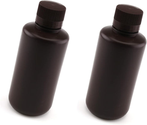 Othmro 2pcs 500ml Plastic Lab Cylindrical Chemical Reagent Bottle w Lids Wide Mouth Laboratory Reagent Polyethylene Bottle Sample Sealing Liquid S...