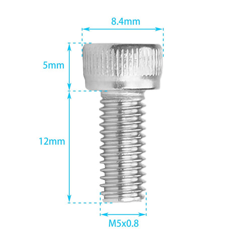 10PCS Water Bottle Cage Bolts Holder Screws, Bike Bicycle Cycling Bracket Rack Bolts Screws Accessories, Stainless Steel M5x12mm Hex Socket Head S...