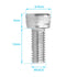 10PCS Water Bottle Cage Bolts Holder Screws, Bike Bicycle Cycling Bracket Rack Bolts Screws Accessories, Stainless Steel M5x12mm Hex Socket Head S...