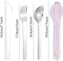 Travel Cutlery Set with Case Portable Silverware Utensils Set,ABS cutlery box, spoon and forkReusable Flatware Set Cutlery Set for Camping Picnic ...