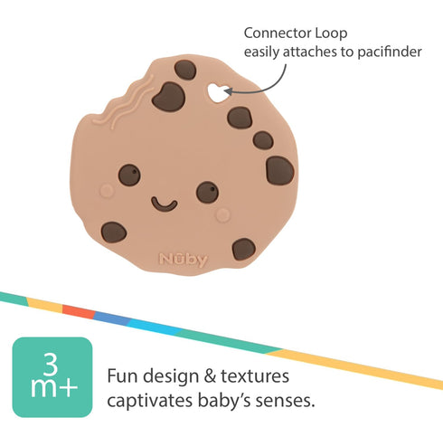 Nuby All Silicone Chocolate Chip Cookie Teether - 3+ Months...