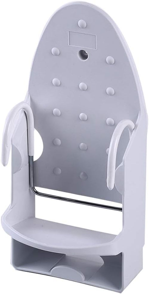 Ironing Board Hanger Wall Mount Electric Iron Holder Household Bathroom Shelf Holder Rack Electric Iron Holder - for Max 5.2 inch Width(White)...