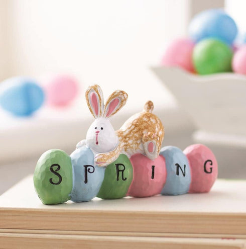 Fun Express Spring Bunny Tabletopper Easter Decorations - Hand Painted - Farmhouse Home Decor...
