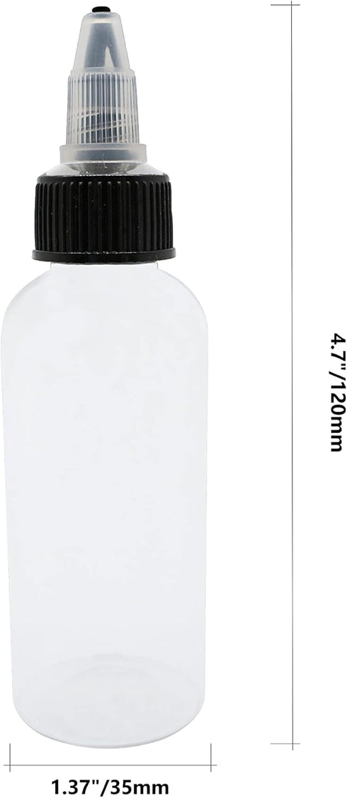 16Pcs 2 oz Bottles,PET Plastic Extruded Liquid Bottle,Hard Plastic Extruded Liquid Bottle,dropper,dispensing bottle,Laboratory wash Bottle,Waterco...