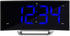 La Crosse Technology Curved Blue LED Atomic Dual Alarm Clock, 1.8 Inch (617-249)...