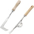 Garden Weeding Tool Set Stainless Steel Weed Puller Tool Removal Weed Puller Yard Gardening Lawn Tool for Sidewalk Patio Wall Crevice(Sickle+Fork...