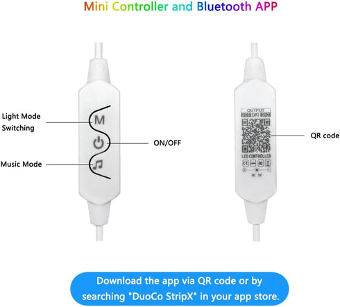 WS2812b Kit Individually Addressable LED Strip 9.8FT 60Pixels/m Smart LED Lights RGB IC Pixel Strip,WS2812b Controller Bluetooth APP Remote Contro...