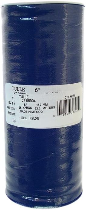 Offray Tulle Craft Ribbon, 6-Inch by 25-Yard Spool, Navy...