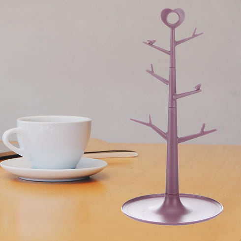 Mug Tree for Counter Coffee Cup Holder Organizer Hanger for Countertop Tea Cup Stand for Desk Table Countertop (Red, Large)...