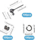 UNICRAFTALE 100 Sets Ball Stud Earring Findings Gunmetal Ball Post Stud Earring Metal DIY Earring Accessories with Jump Rings and Ear Nuts 6.5mm R...