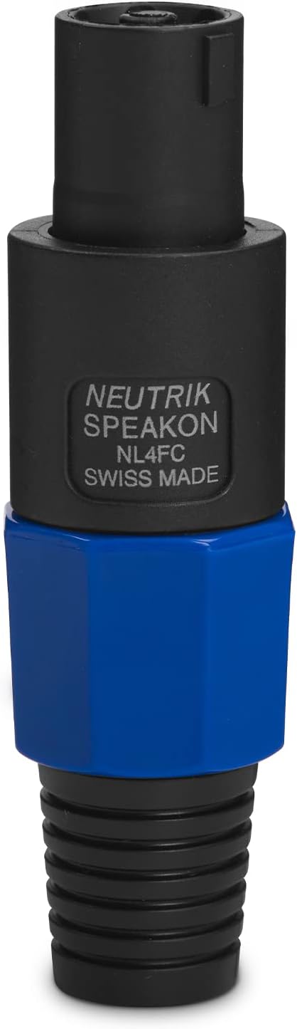 4 Pack Professional SpeakON Speaker Adapter Connectors - Audio Speaker Plug Twist Lock 4 Pole Compatible with Neutrik SpeakON NA4LJ, NA4LJX, NL4MP...