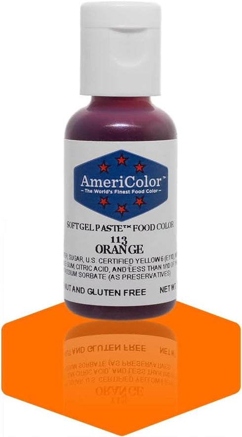 Americolor Soft Gel Paste Food Coloring, Orange, .75 oz...