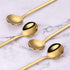 12 Pieces Mini Gold Spoons Stainless Steel Espresso Spoons, 5.24 Inch Demitasse Spoons for Sugar Dessert Cake Ice Cream Soup Antipasto Cappuccino ...