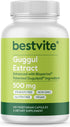 BESTVITE Guggul Extract 500mg (120 Vegetarian Capsules) - Backed by Clinical Research, Patented and Standardized, Enhanced by Bioperine - No Fille...