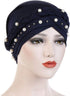 Women Pearl Beaded Braid Hijab Turban Hat Twisted Cancer Headscarf Chemo Beanies Bandana Headwrap Cap...