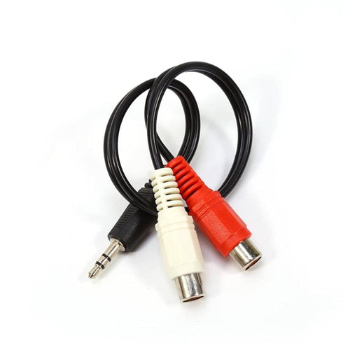 8 Inches 3.5mm Male to 2 RCA Female Jack Stereo Audio Y Cable Adapter for Smartphones, Tablets, MP3, Home Theater, HDTV, Gaming Consoles, Hi-Fi Sy...