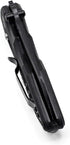 Pocket Folding Knife for Men: 3.93" Stainless Steel All Black Blade, Axis Lock, G10 Scales with Clip, EDC Knives Great for Outdoor, Camping, Hikin...