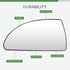 SCITOO Side View Mirror Glass Driver Left Side Mirror Glass Fit For 2006-2013 For CHEVROLET IMPALA HEATED Chrome Flat Replacement Exterior Mirror ...