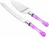 Cake Knife and Server Set, Cake Cutter and Pie Spatula, Cake Server and Knife Set with Acrylic Faux Crystal Handles, Cake Cutting Set for Wedding ...
