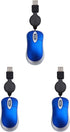 Hemobllo Wired Mouse - 3 Pcs Retractable Mouse Corded Mouse Mini Mouse for Laptop Wired Computer Mouse Small Travel Mouse USB Optical Mouse Portab...