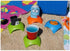 Set of 2 Turtleback Sand Coaster Cup Holder Blue and Lime Green...