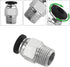 10Pack 1/8" NPT Male Thread 4mm Pneumatic Push-to-Connect-Fittings Air Fittings PC4-N1...