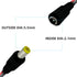 DC5.5x2.1mm, barrel connectors, pigtailed DC power connectors, 1V-36V power adapters 0.3 flat (1ft-5 pair pack)...