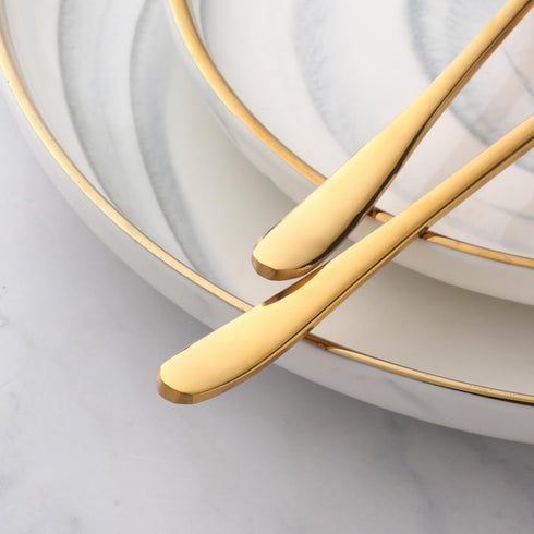 Soup Spoon, 12PCS 7.48inch Stainless Steel Soup Spoon,Dinner Spoon(Gold)...