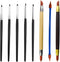 TOVOT 8PCS Rubber Tip Paint Brushes Two-Head Clay Shaper Tools Sculpture Carving Tools for Modeling Craving Shaping...